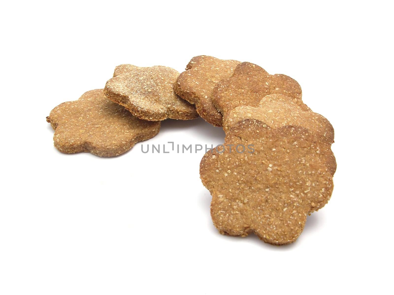 Cute dog biscuits in the shape of flowers