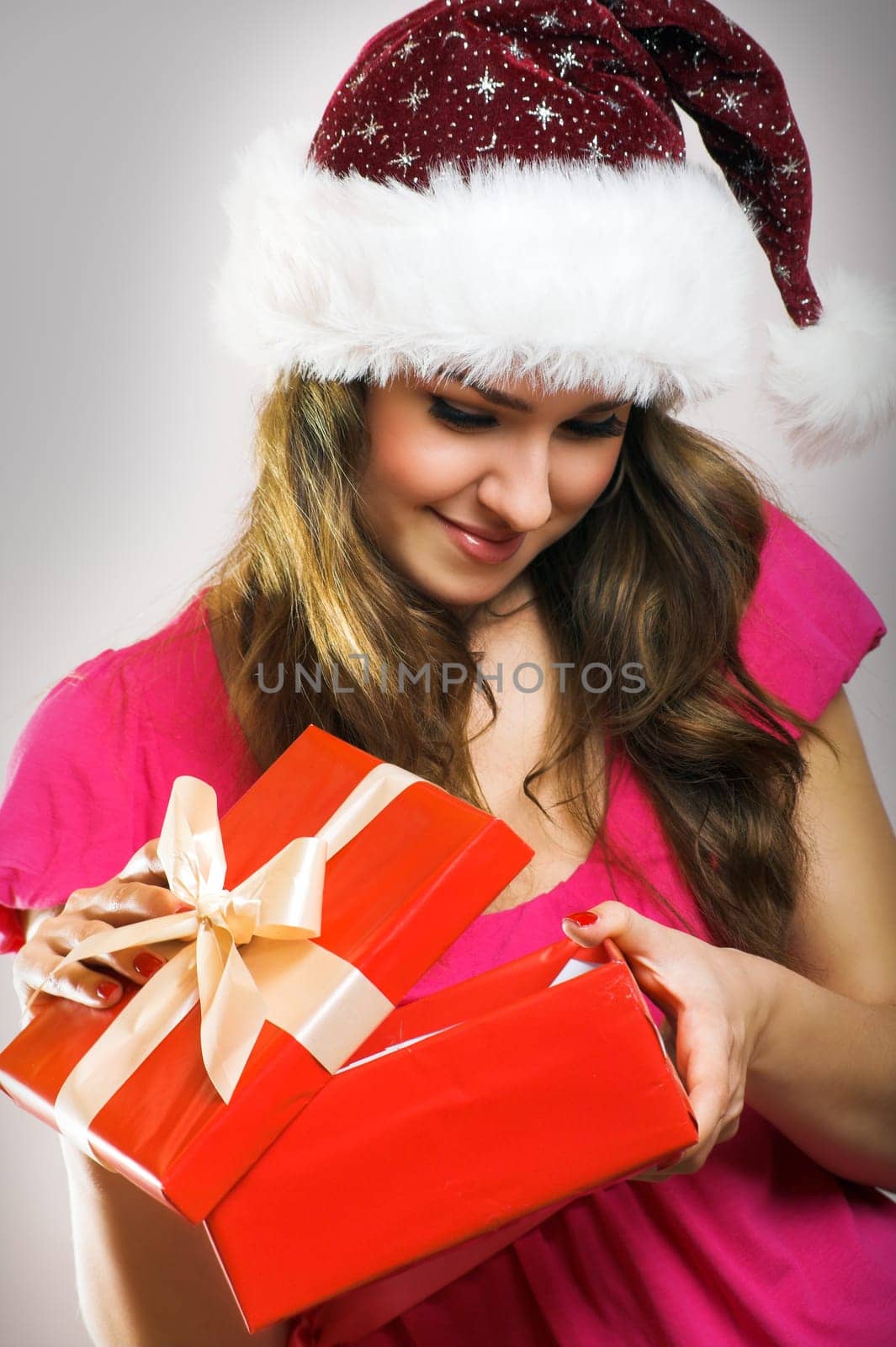 Santa Claus with gift