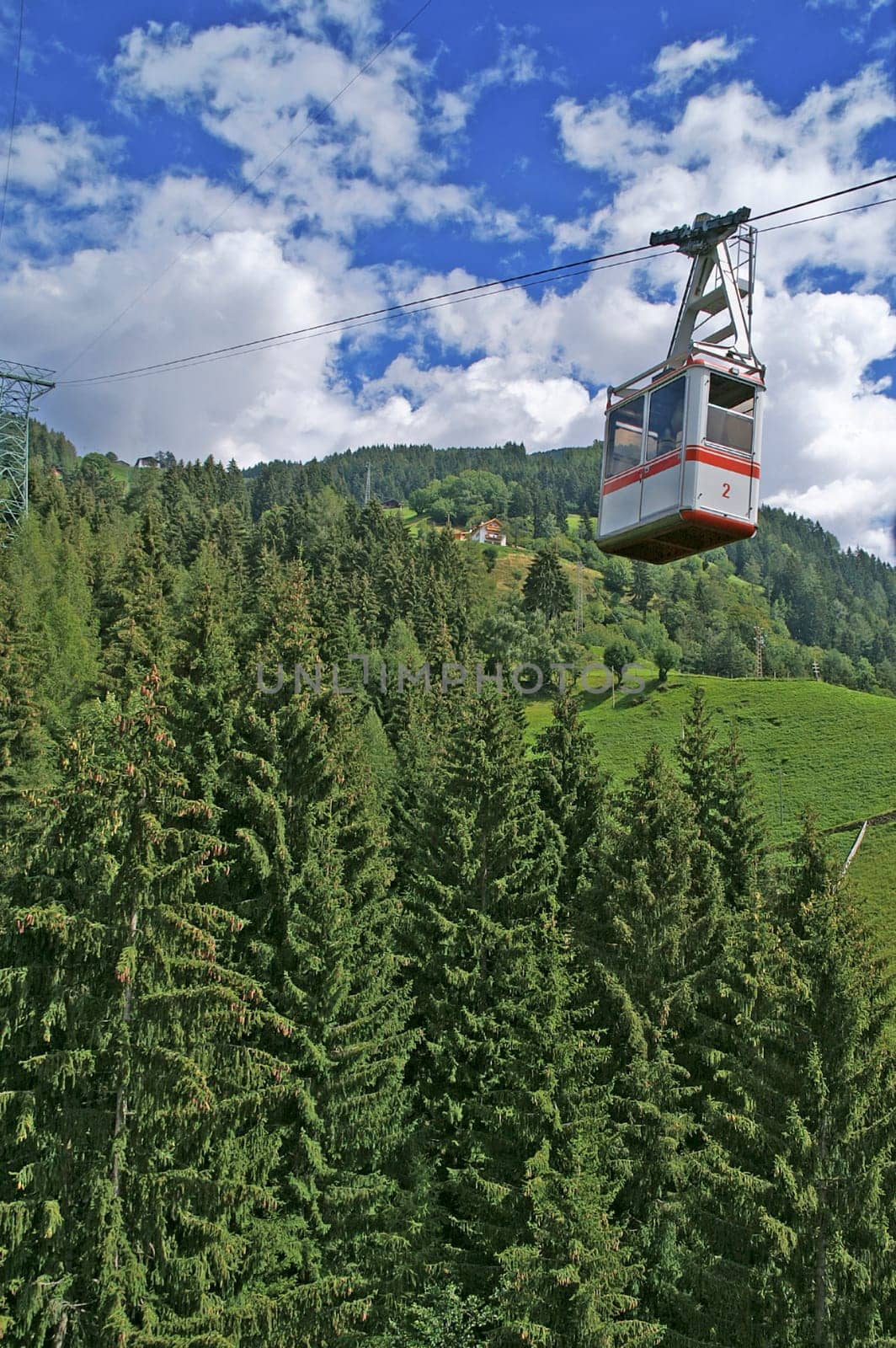cable railway in the Alps