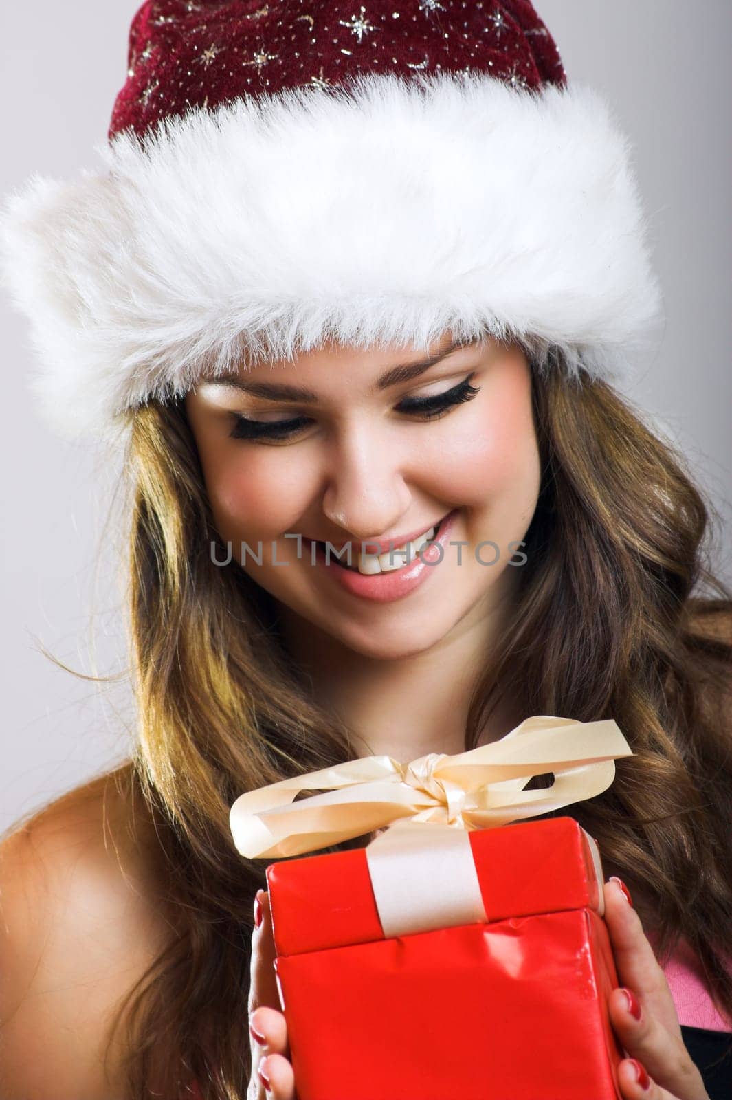 Santa Claus with gift