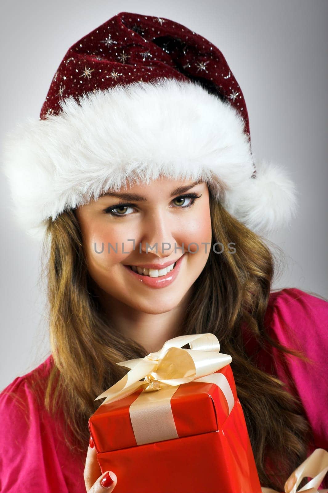 Santa Claus with gift