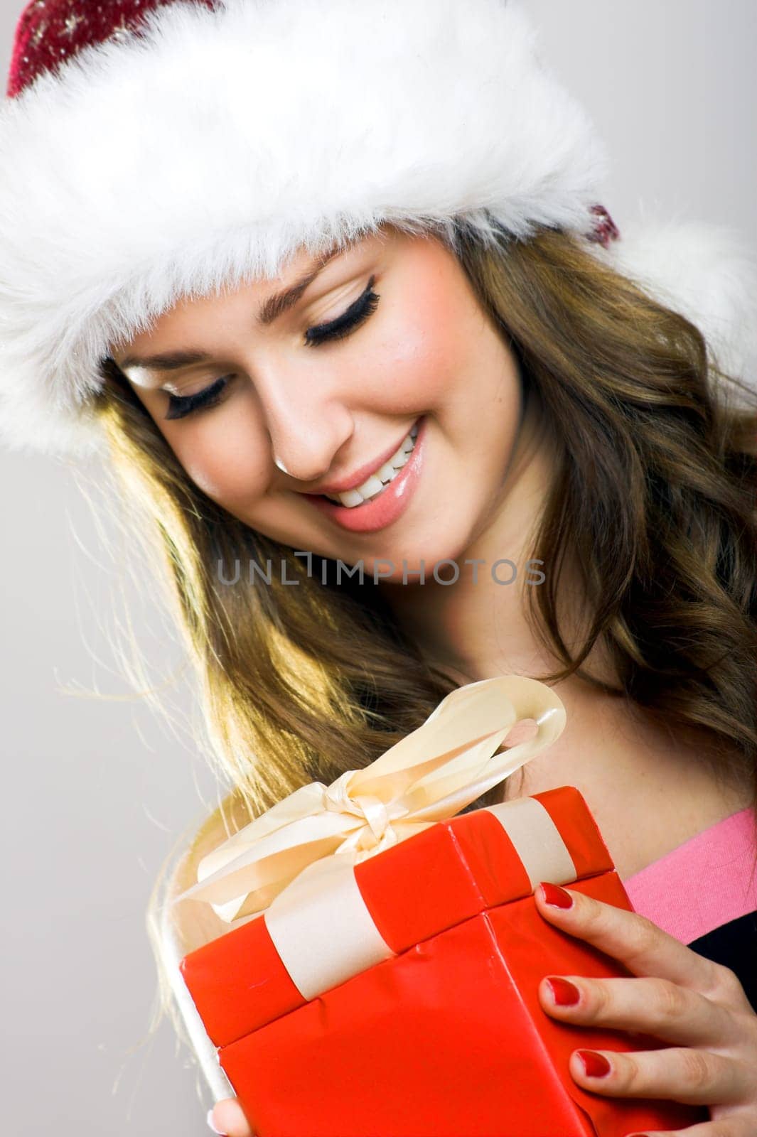 Santa Claus with gift