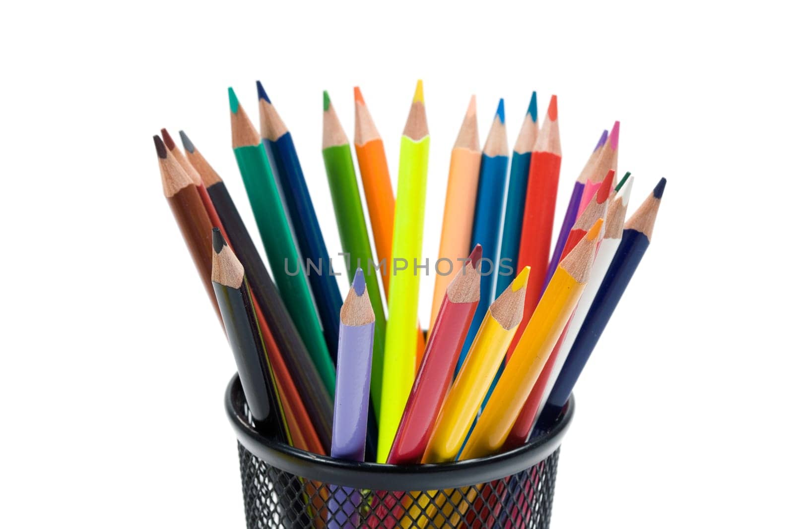 Many pencils of different colors