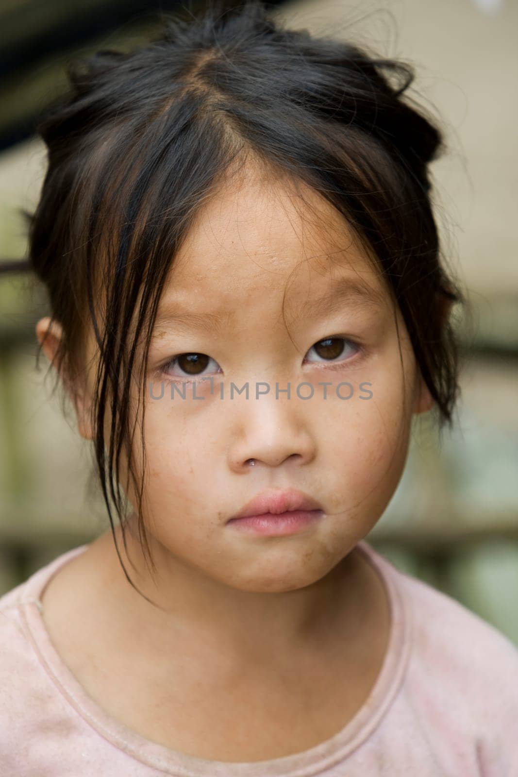 Portrait Hmong Girl Laos