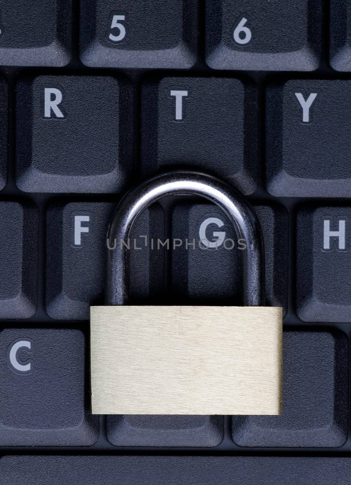 Padlock On Laptop