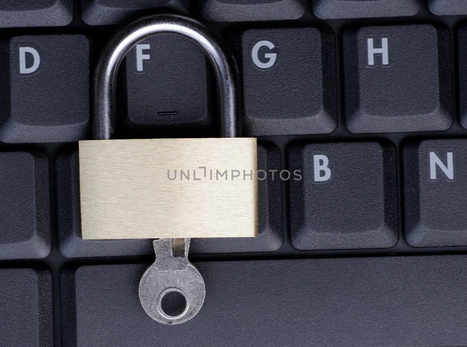 Padlock On Laptop