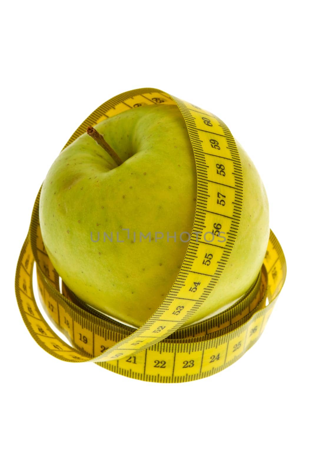 Slimming,apple with tape measure