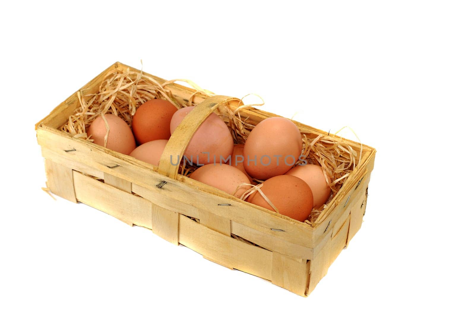 Eggs in a chip basket