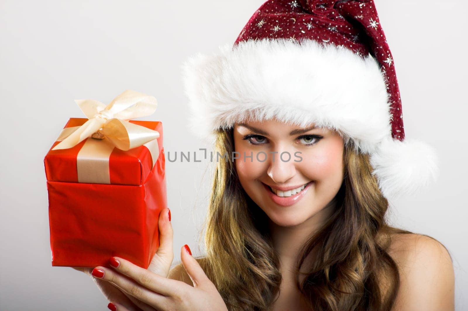 Santa Claus with gift