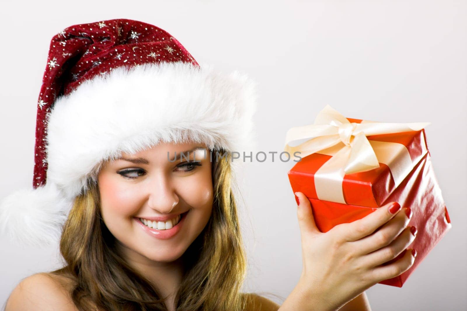 Santa Claus with gift