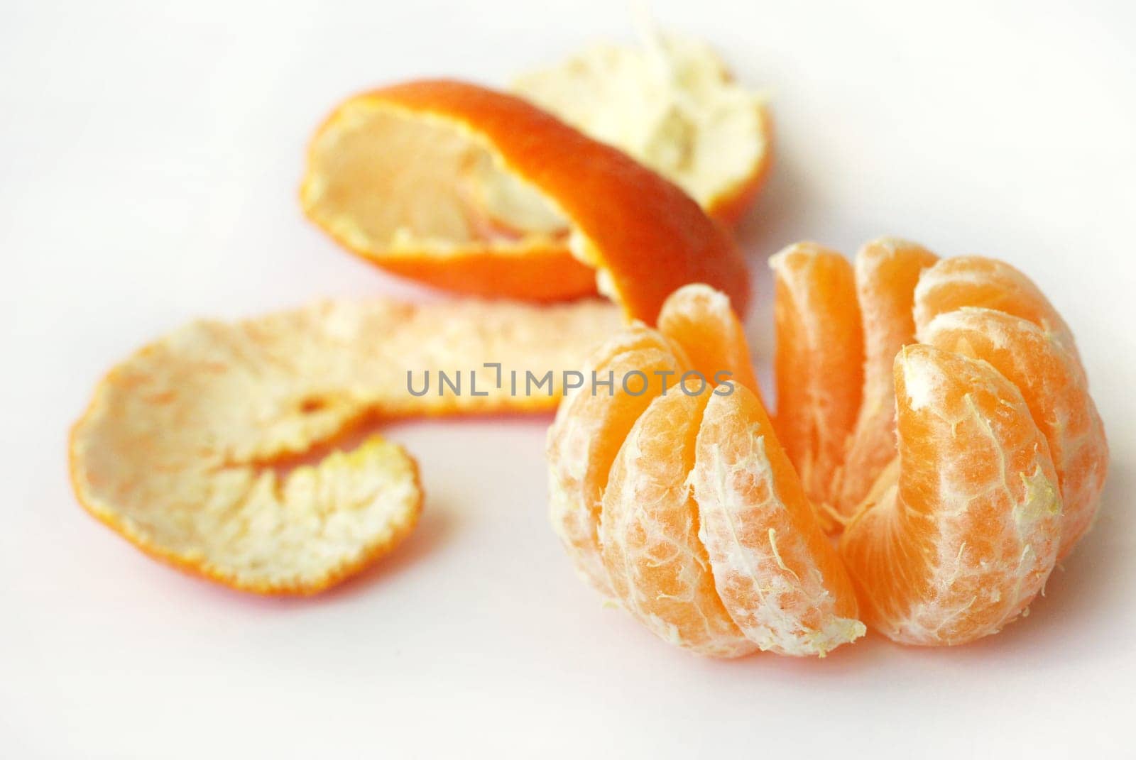 Peeled tropical fruit