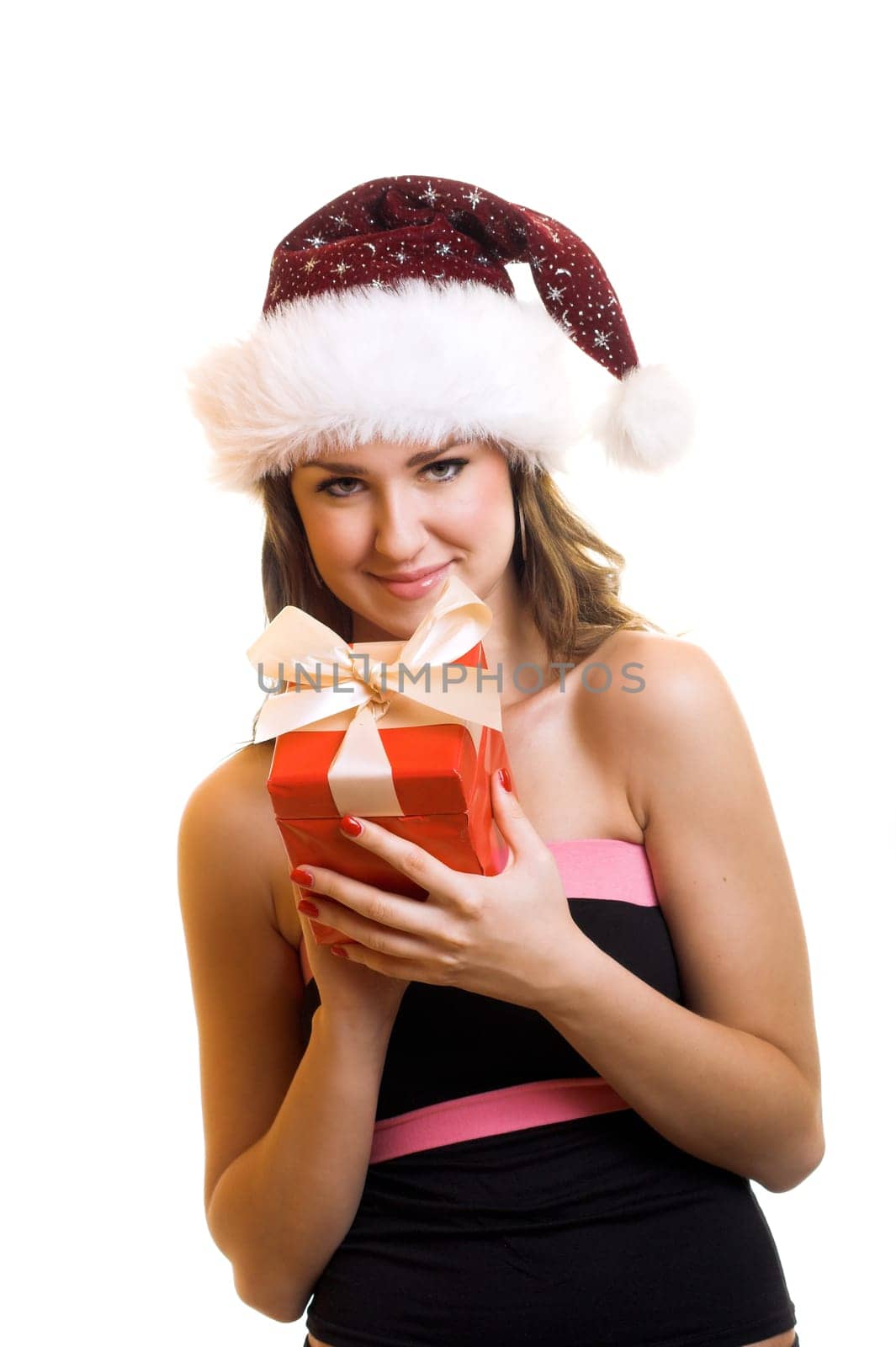 Santa Claus with gift