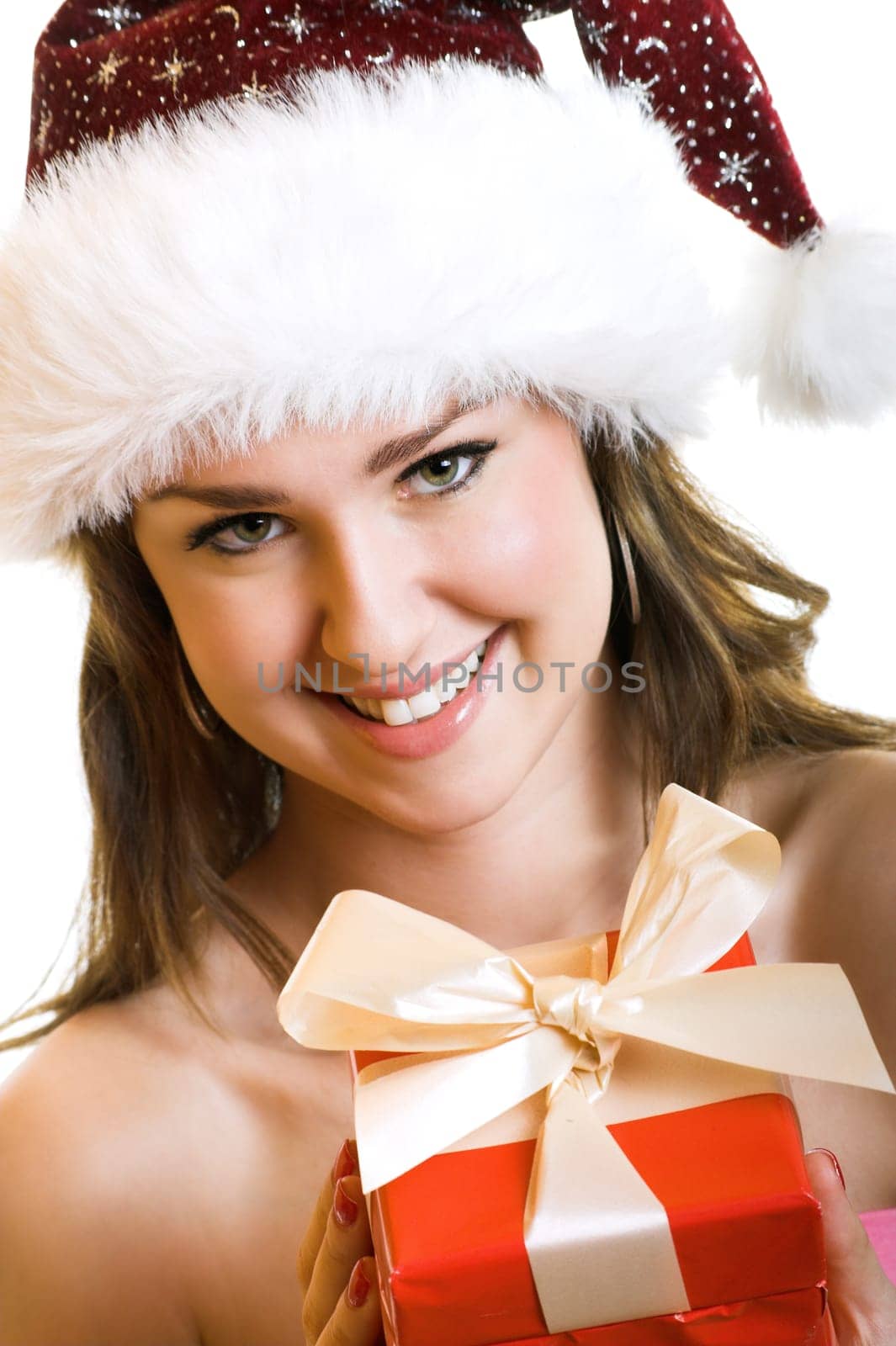 Santa Claus with gift