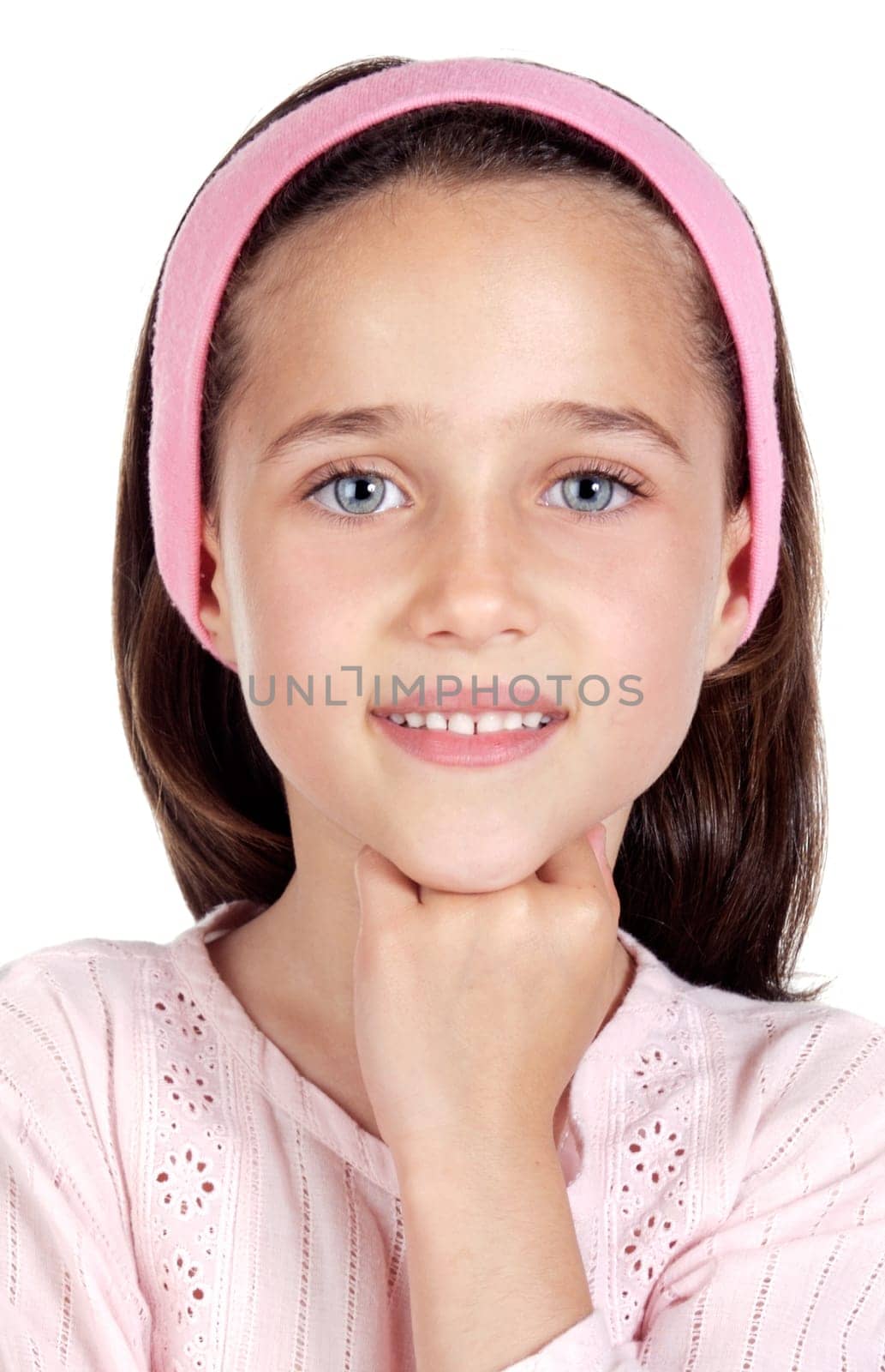 Adorable girl thinking