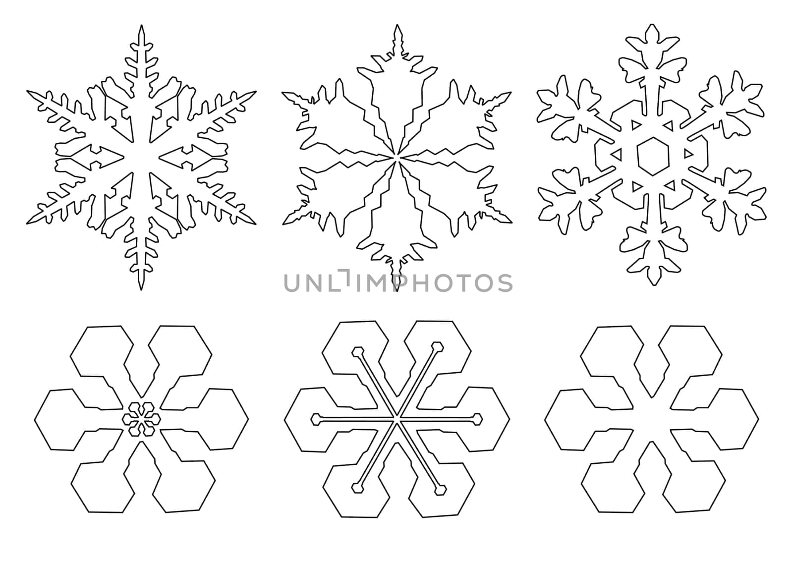 drawings of snowflakes