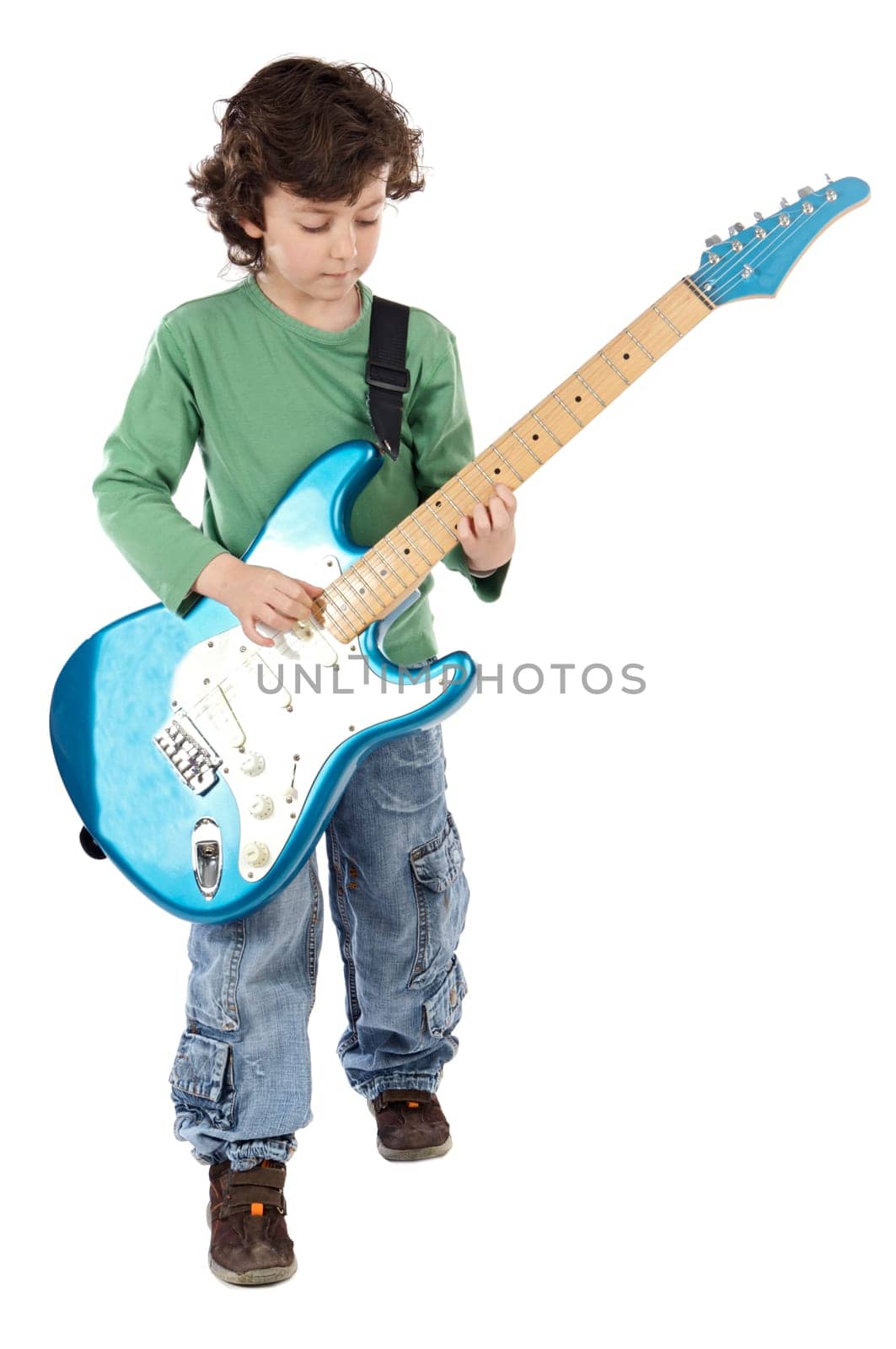 Boy whit electric guitar