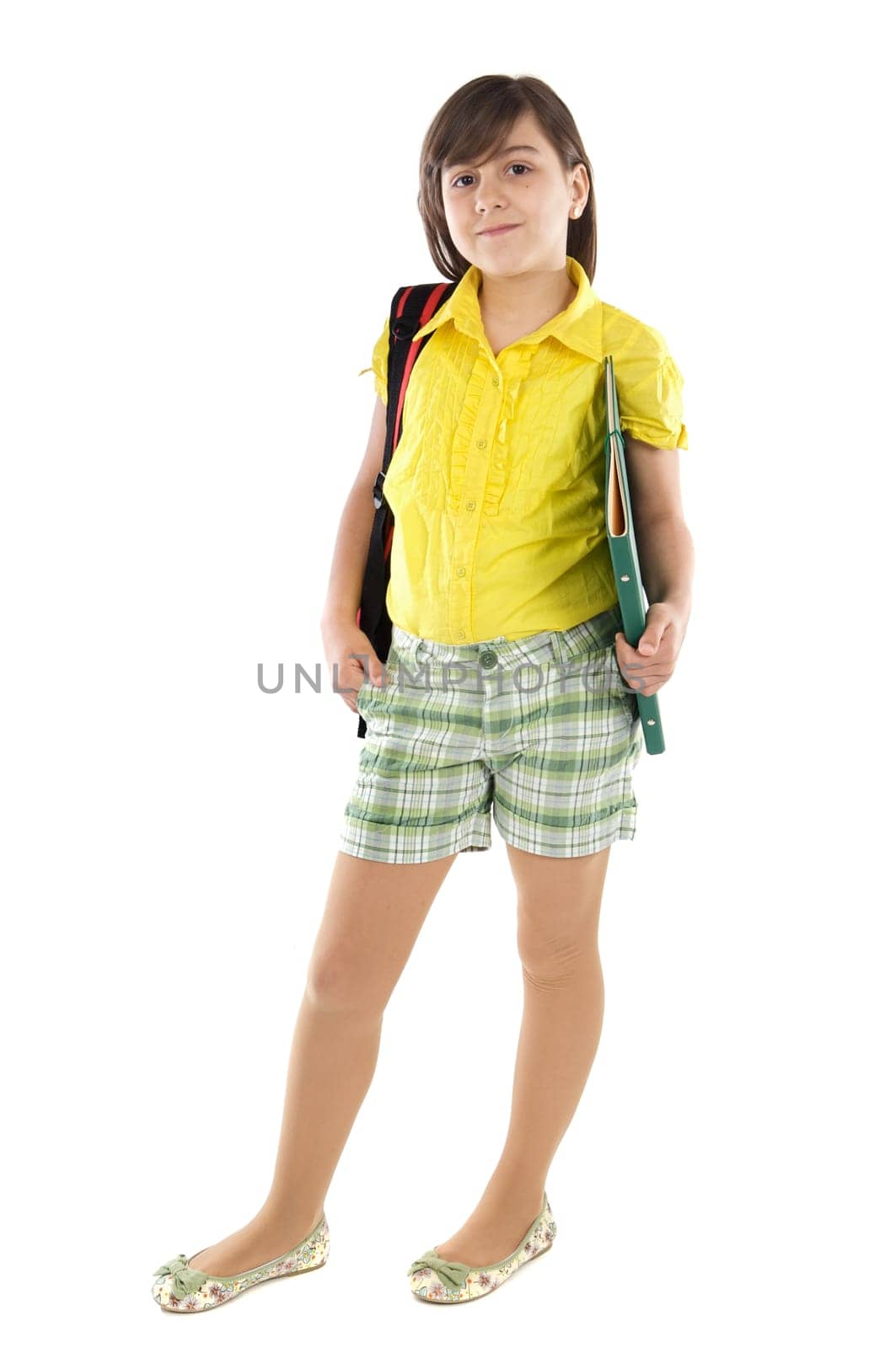 adorable girl studying