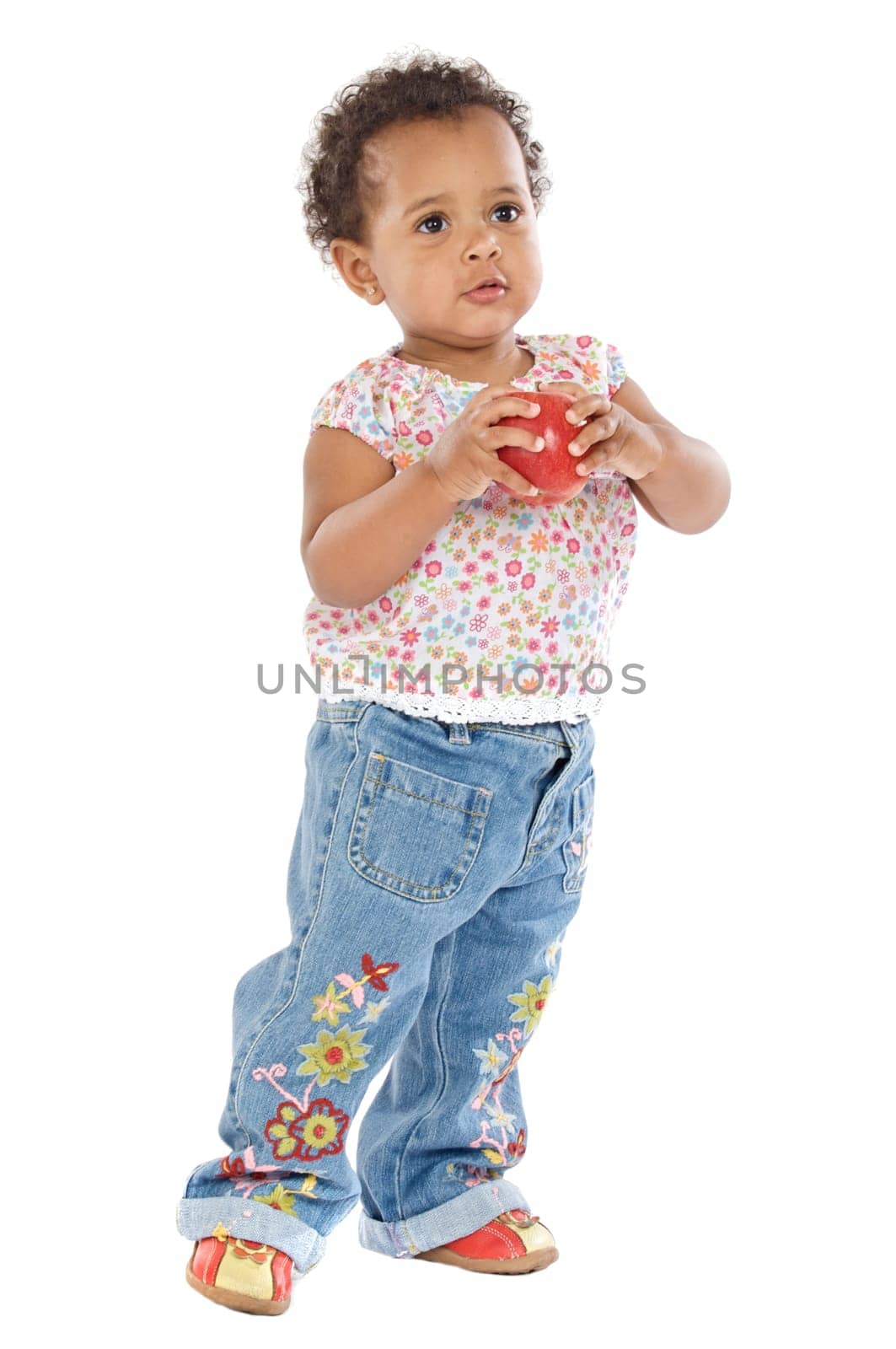 Baby with an apple