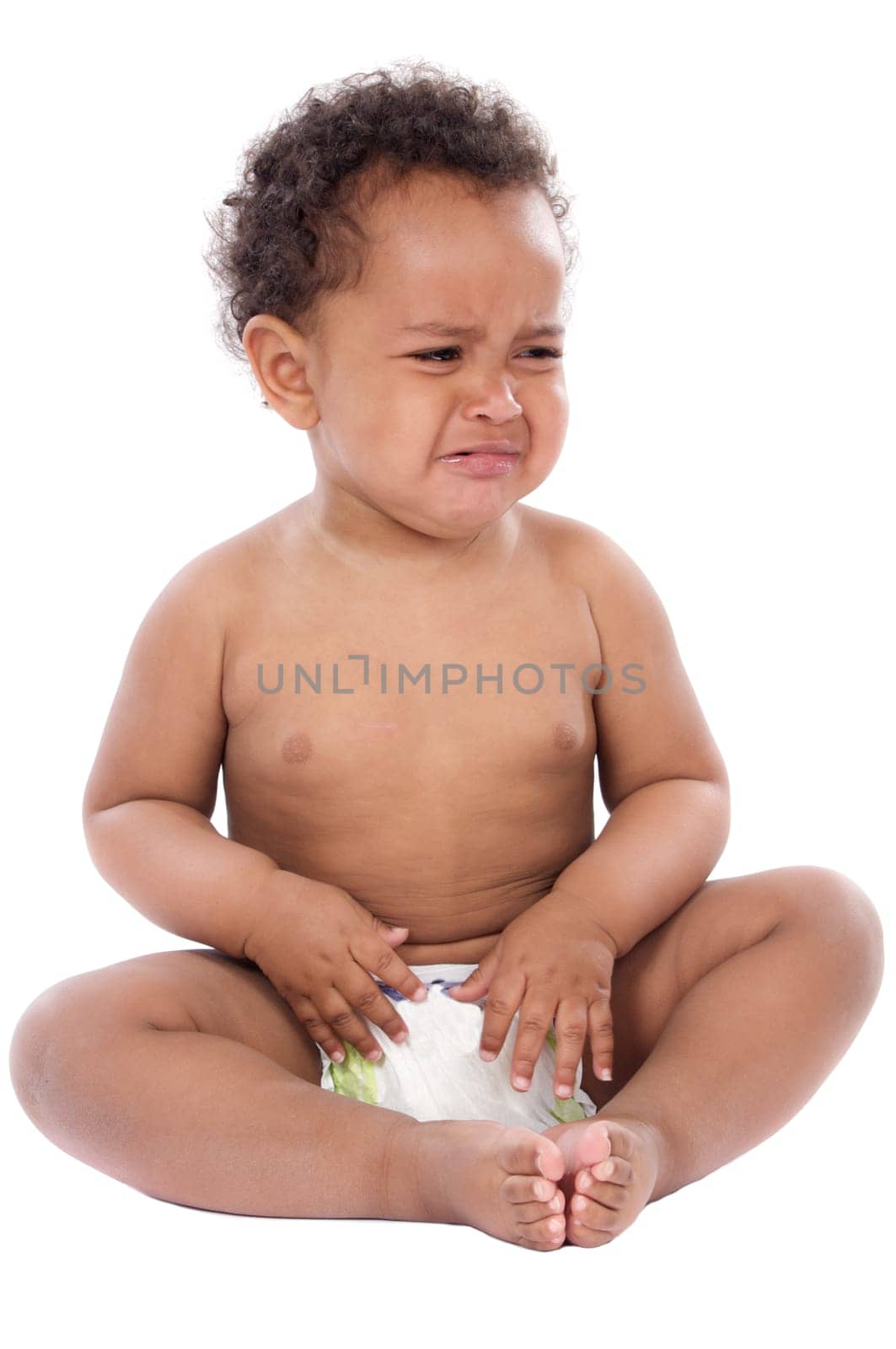Adorable baby crying