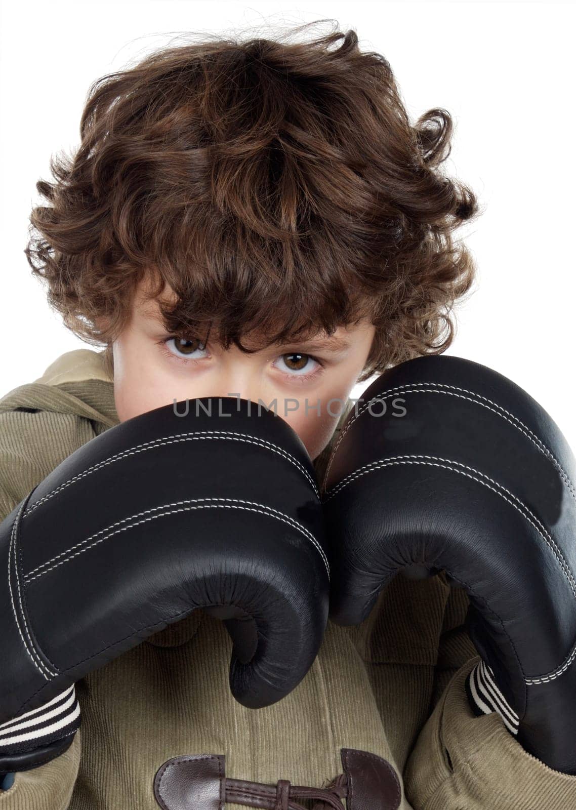boy with boxing gloves