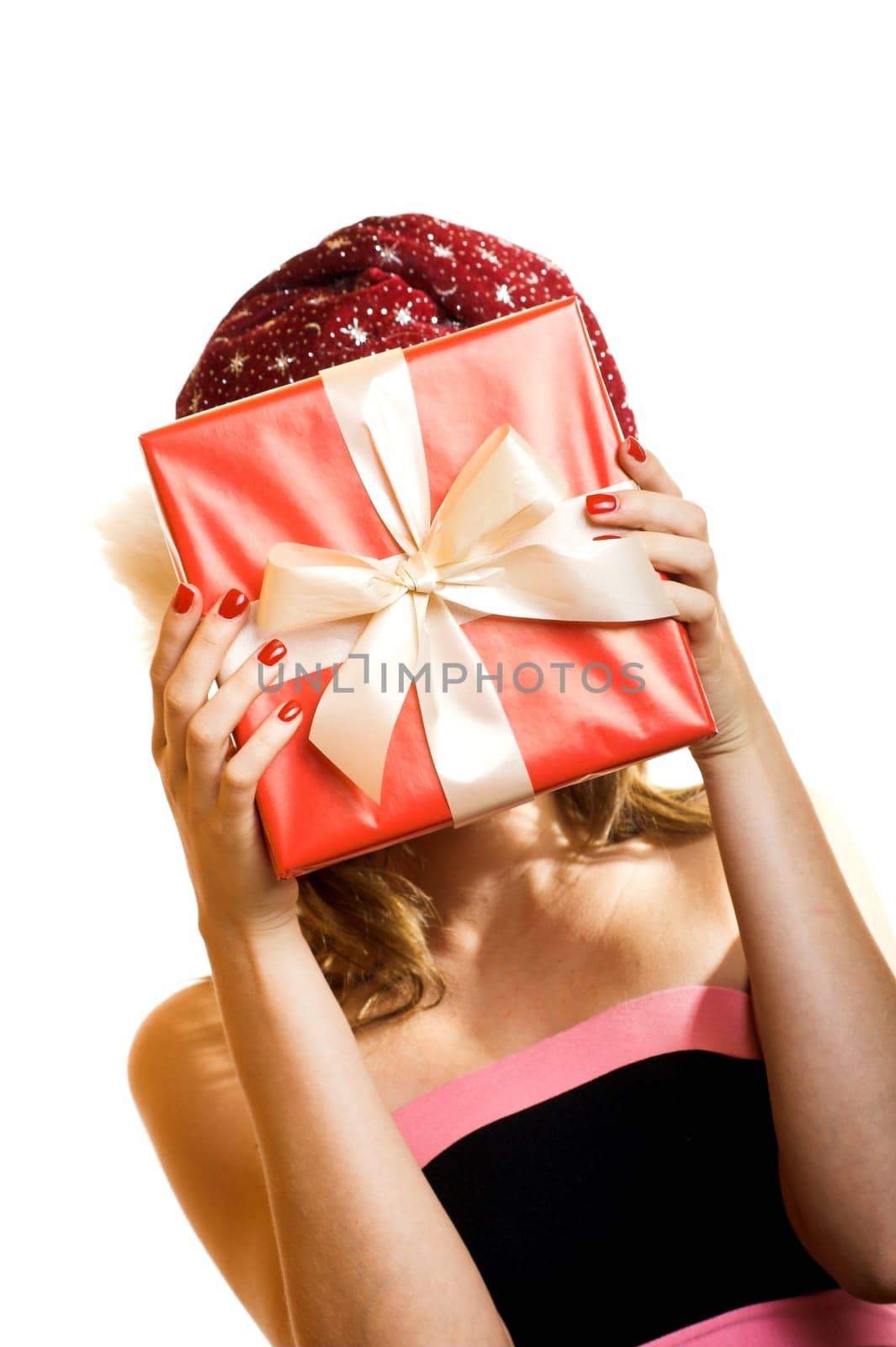 Santa Claus with gift