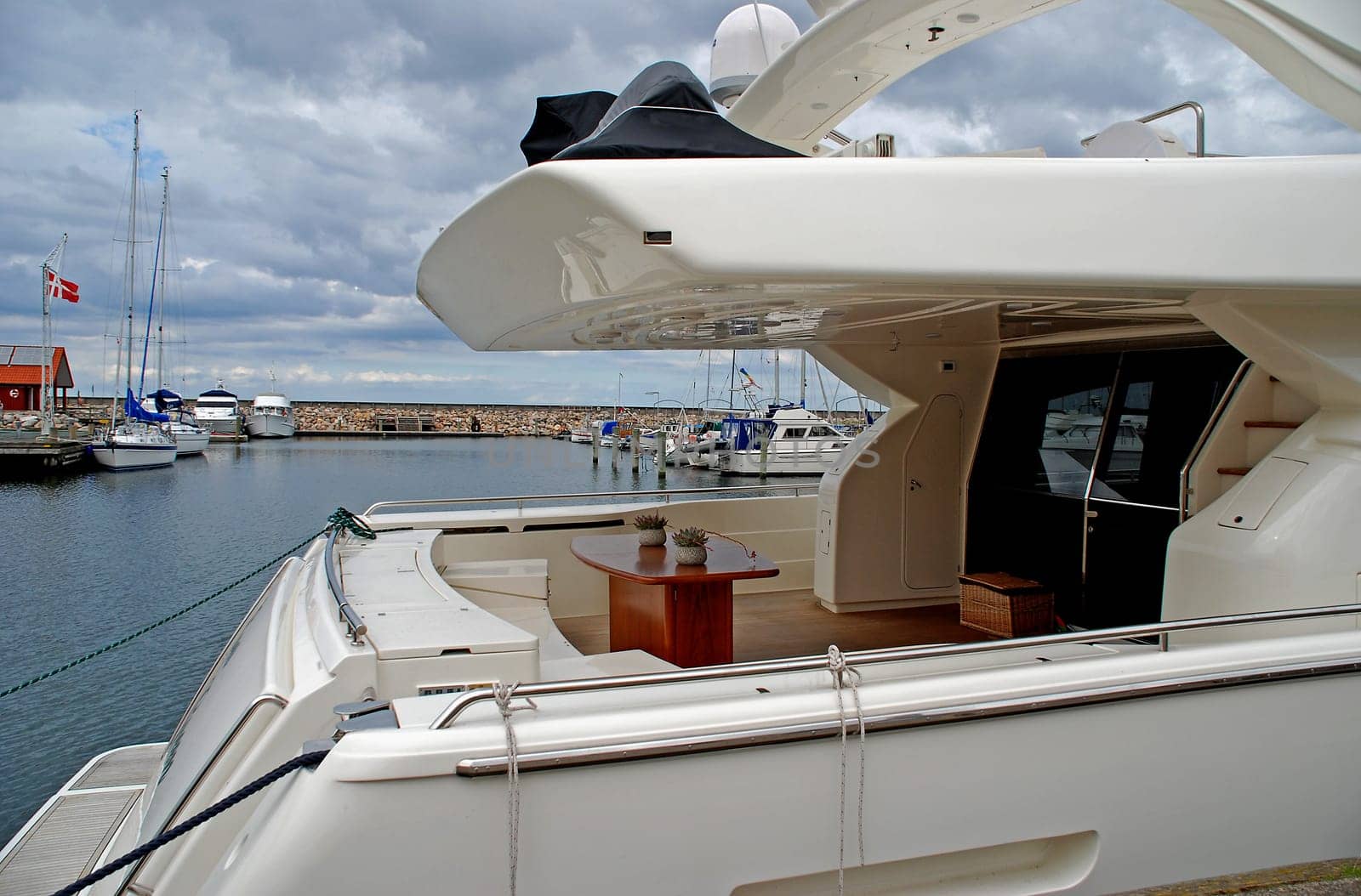 Yacht in the port of Denmark