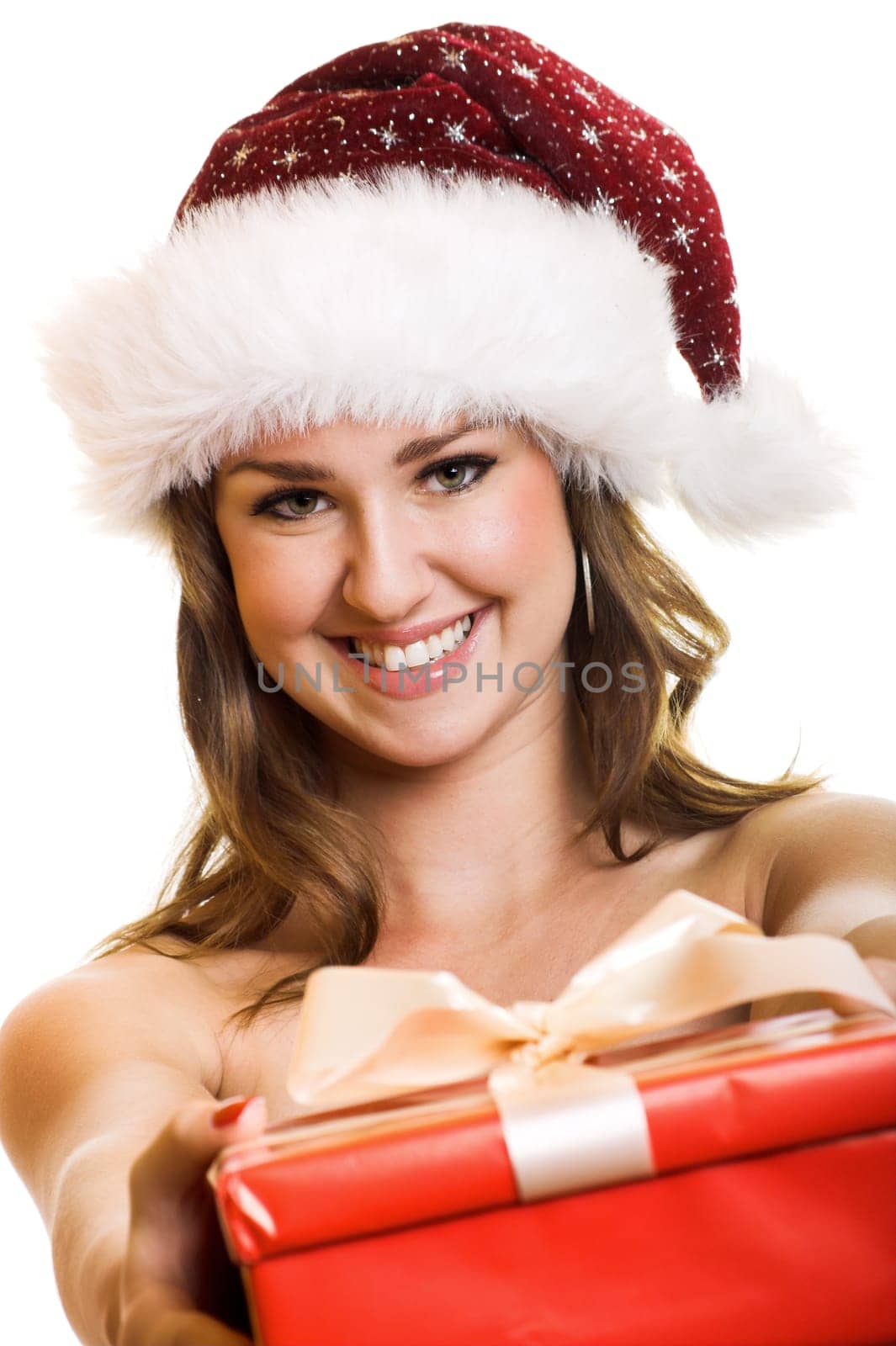 Santa Claus with gift