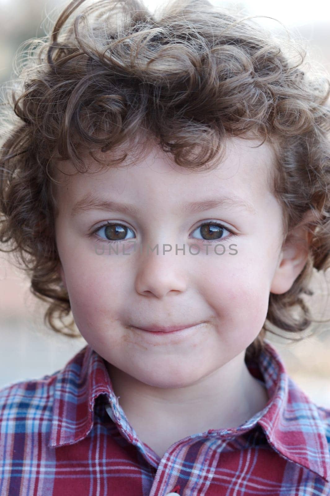 adorable happy boy smiling