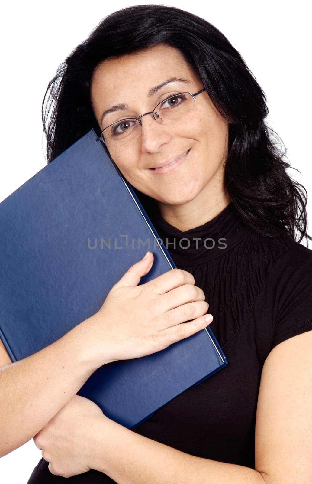 Woman whit book and glasses