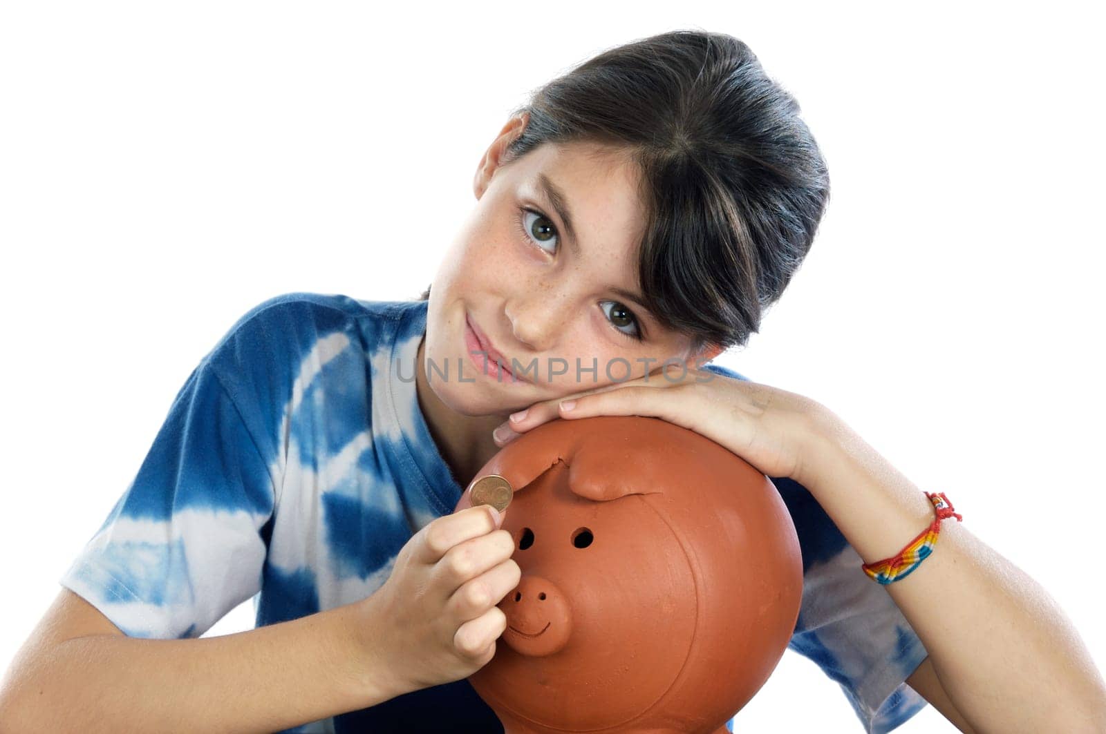 Girl whit money box