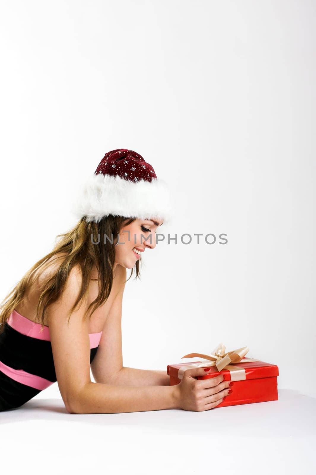 Santa Claus with gift