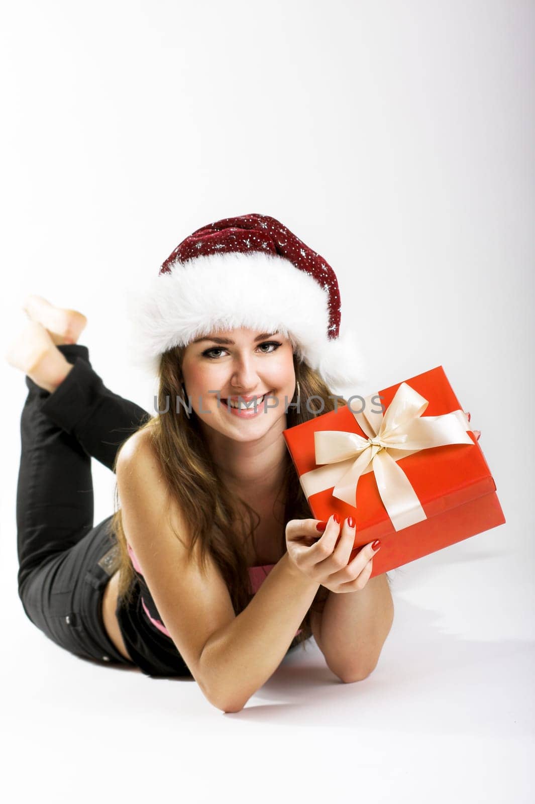 Santa Claus with gift
