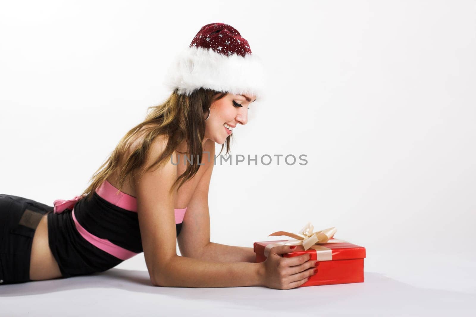 Santa Claus with gift