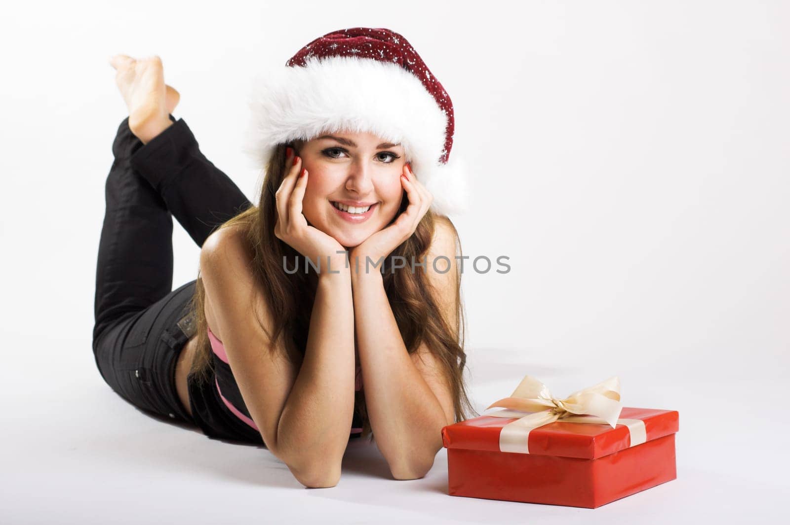 Santa Claus with gift