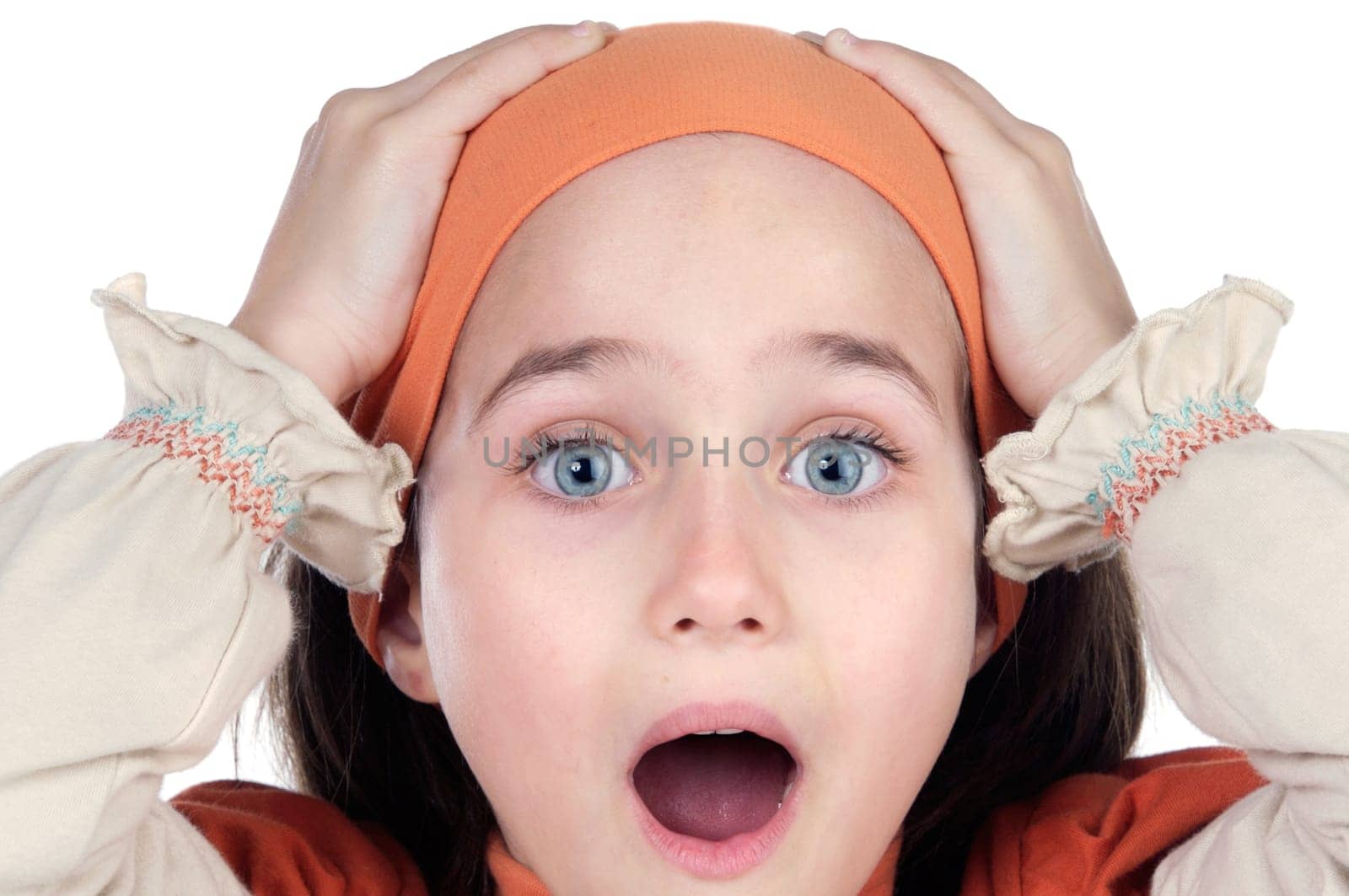 Pretty surprised girl