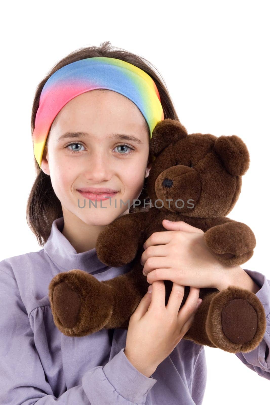 Pretty girl with teddy bear