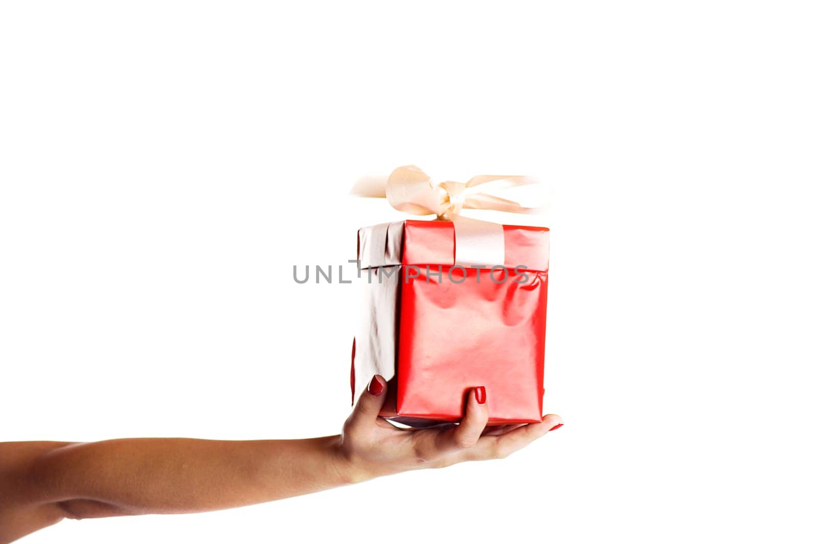 Woman holding a gift