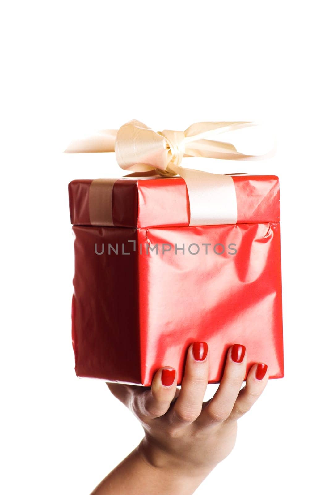 Woman holding a gift