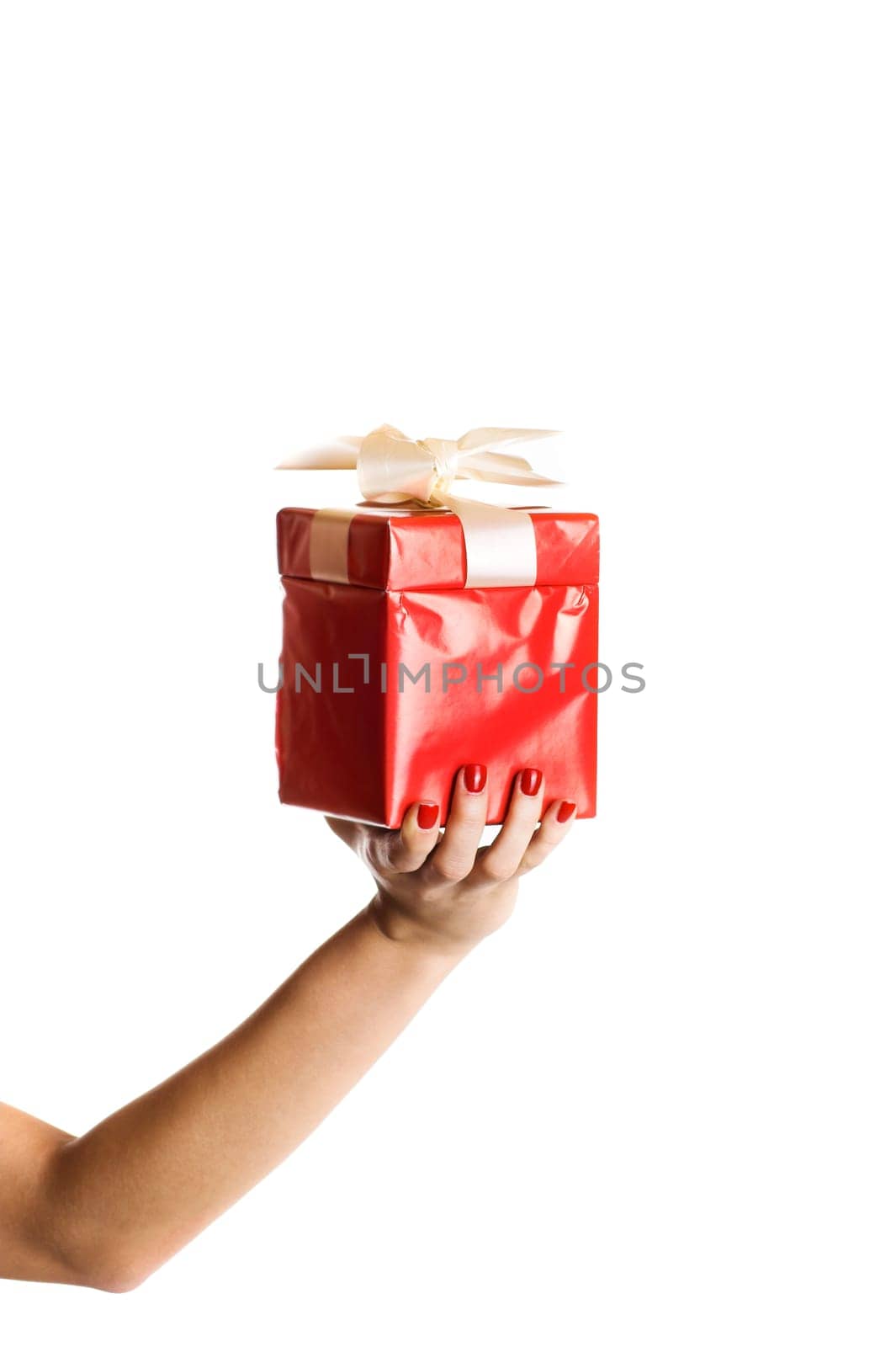 Woman holding a gift