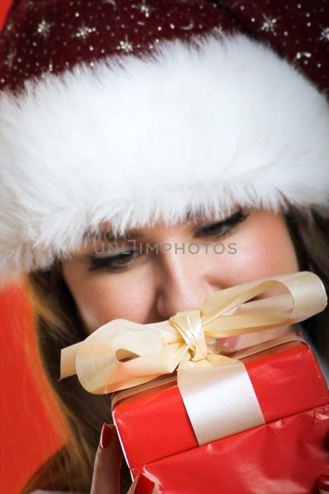 Santa Claus with gift