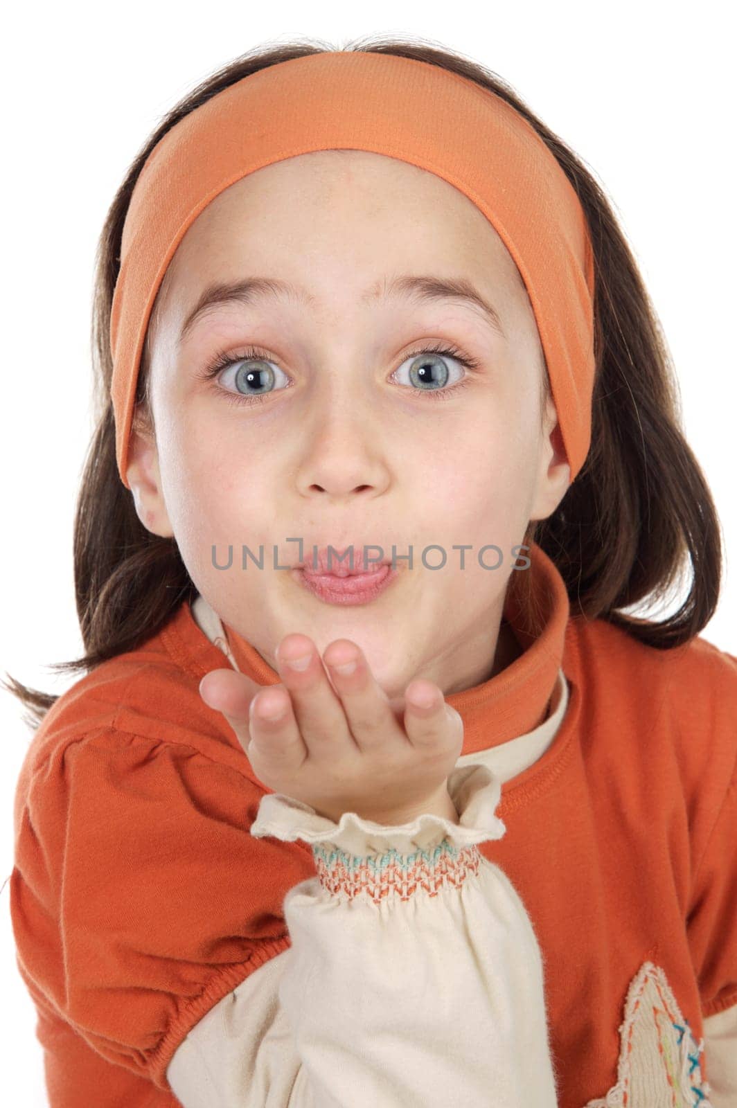 Girl blowing a kiss