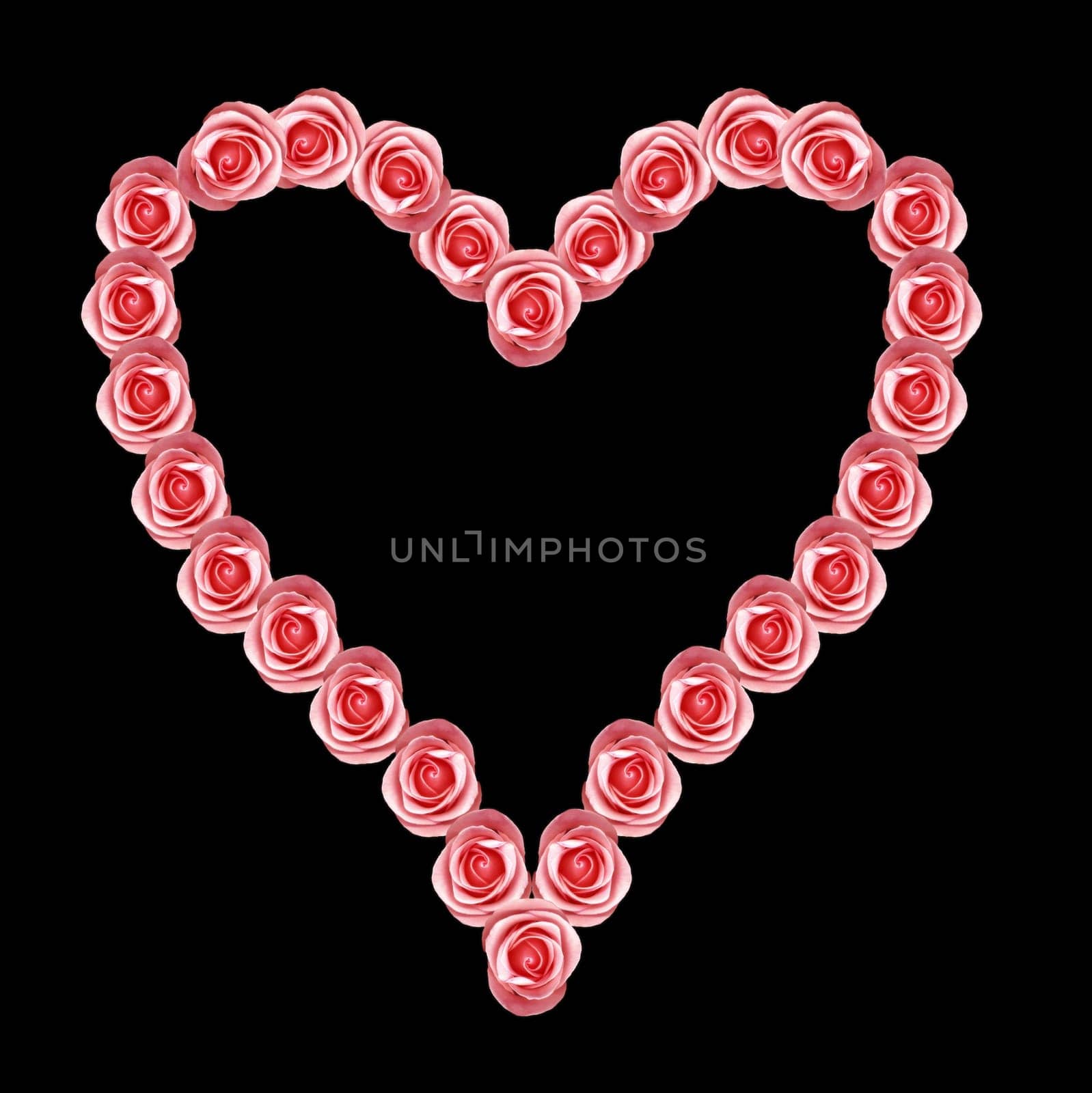 heart shaped Framework from roses