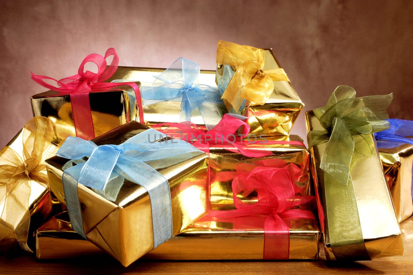 golden color giftboxes