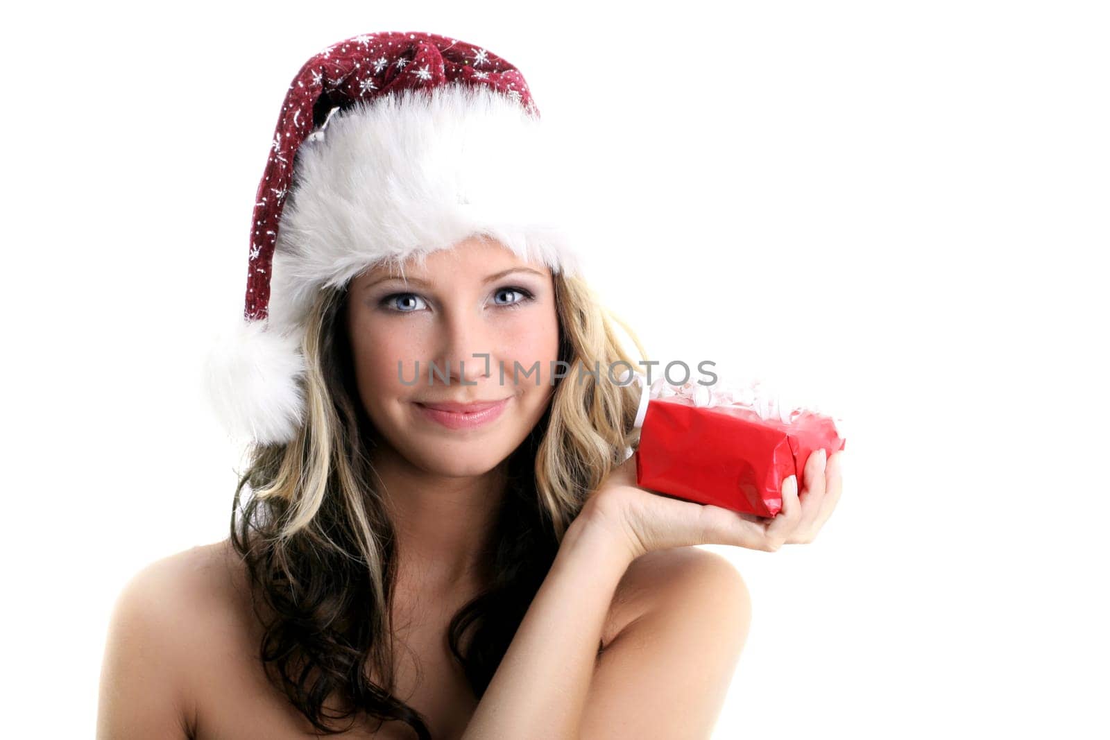 Santa Claus with gift
