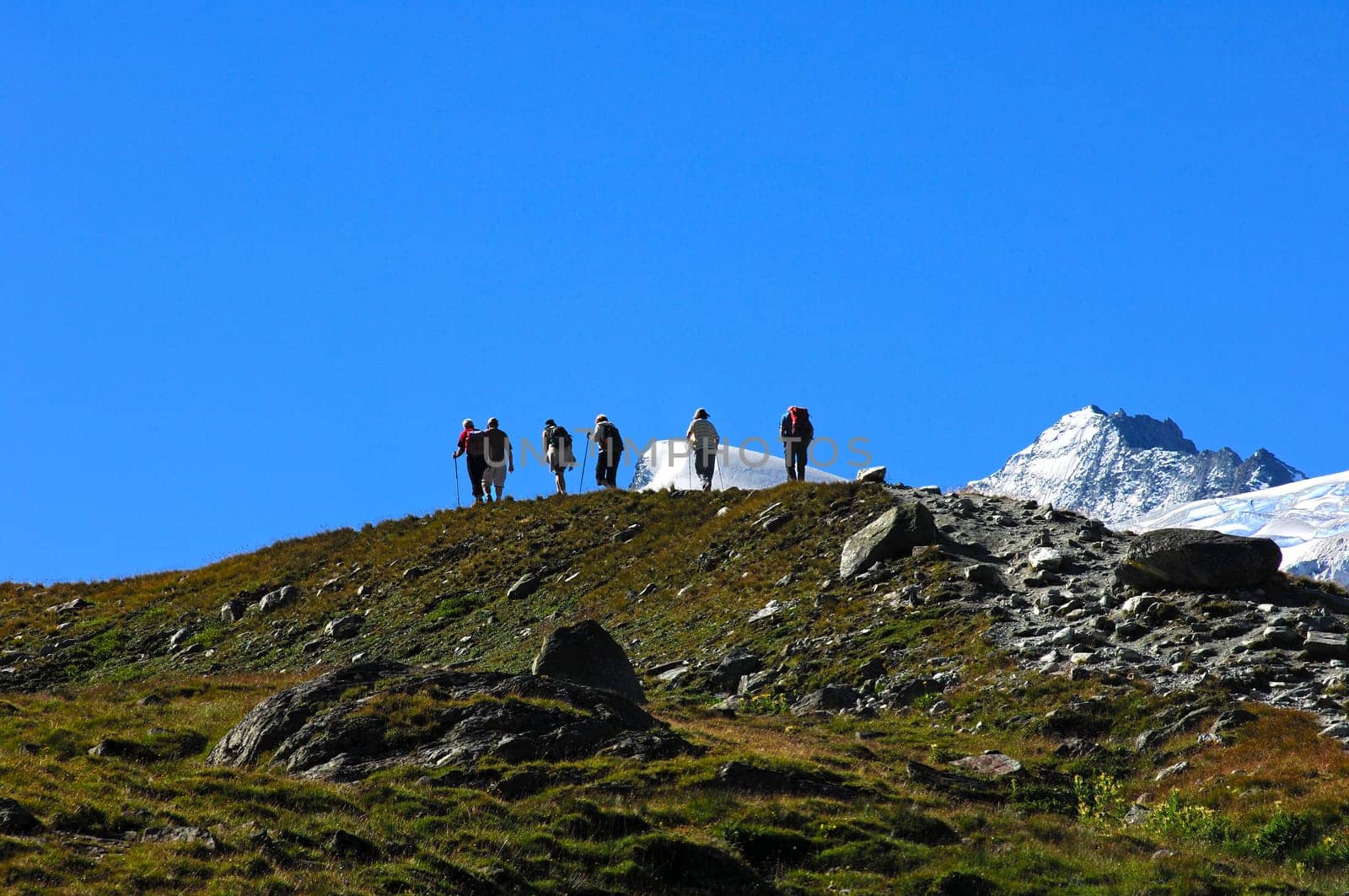 Hiking in the Alps,Switzerland