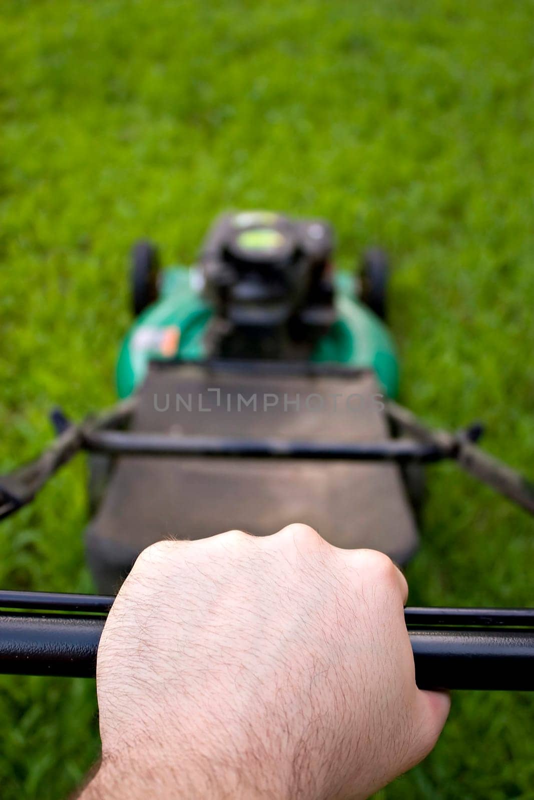 Pushing the Lawn Mower