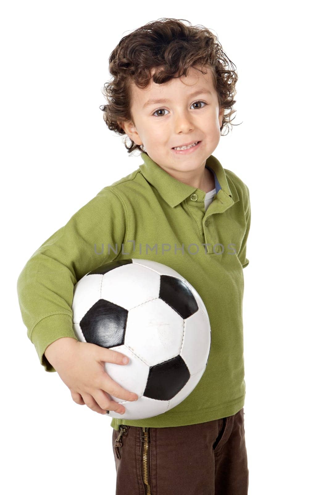 adorable boy with a ball