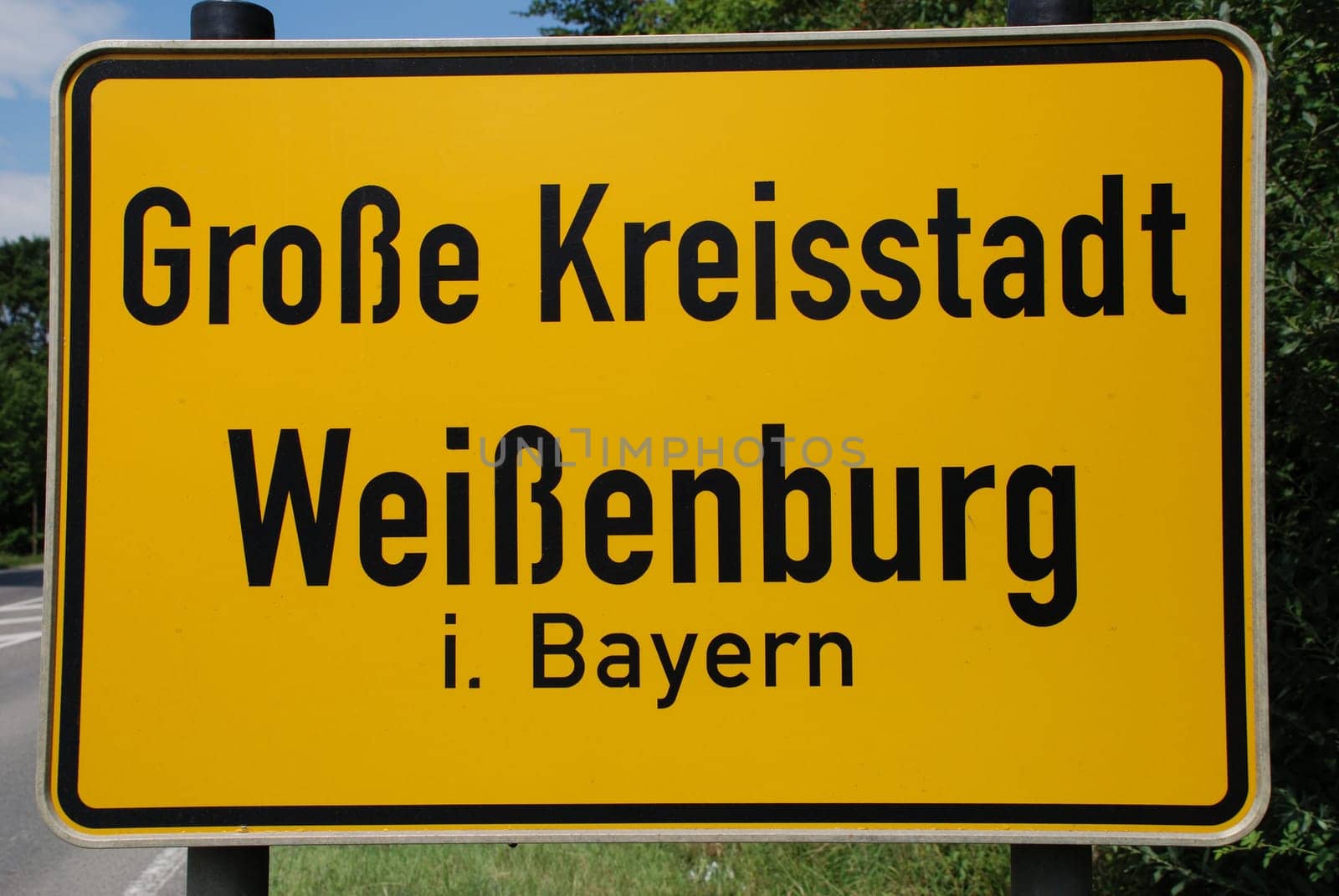 Place sign: Weißenburg,Bavaria,Germany