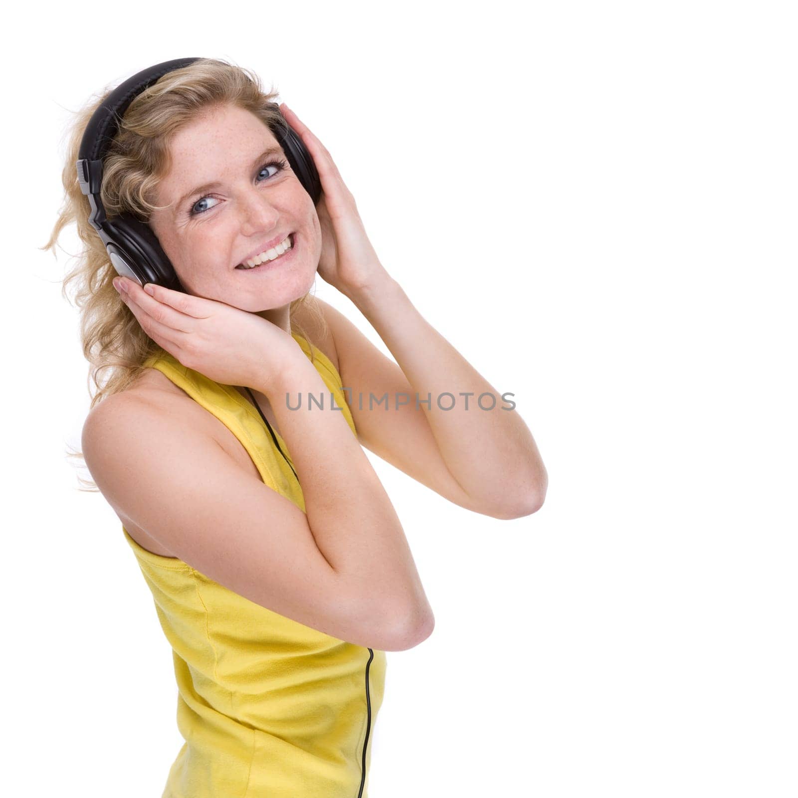 Young woman with headphones