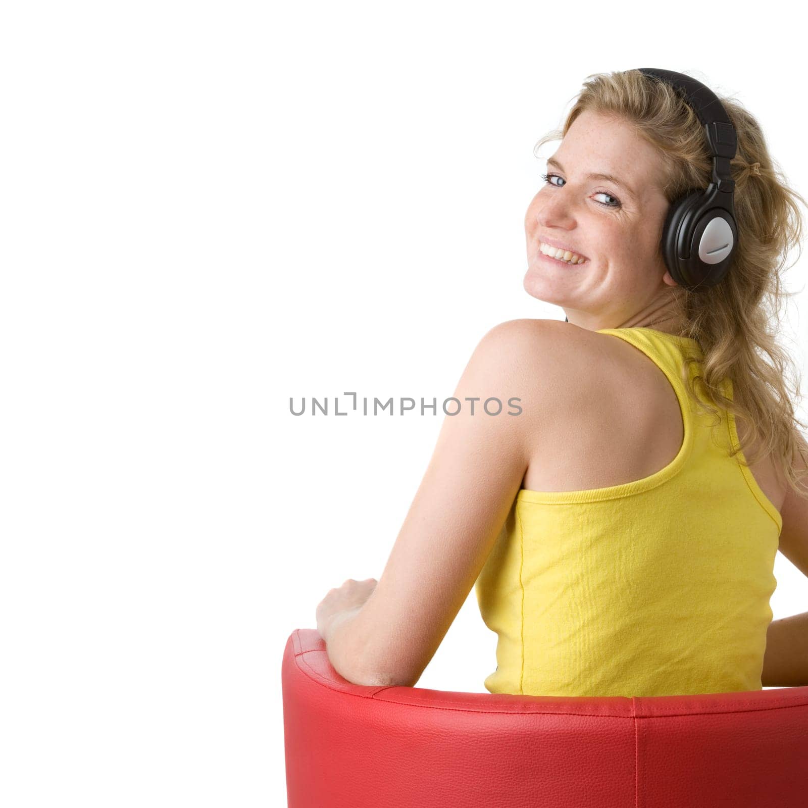 Young woman with headphones